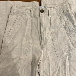 Urban Outfitters Cargo Style Linen Trousers - Size 4US